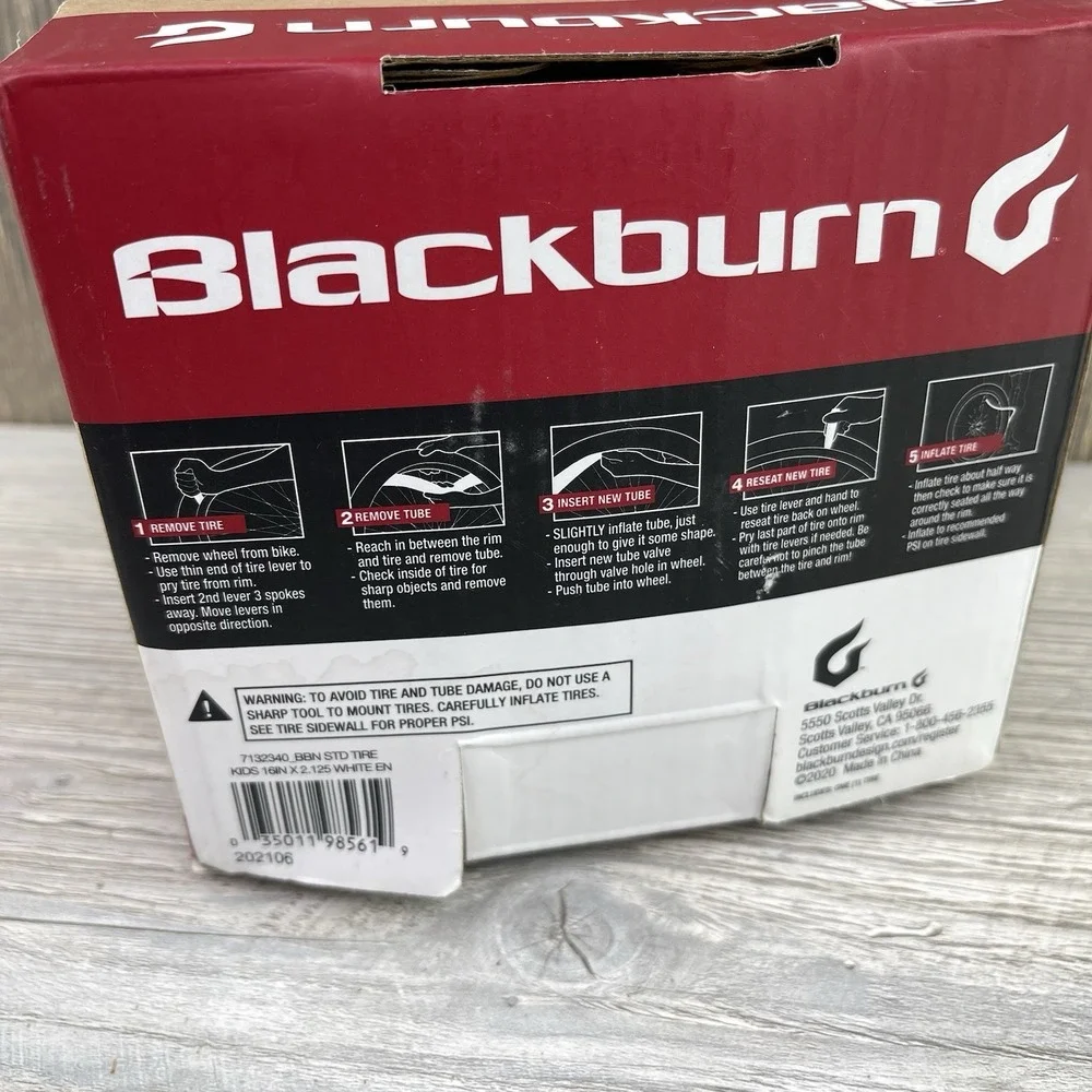 White Blackburn Kids Bike Tire 16